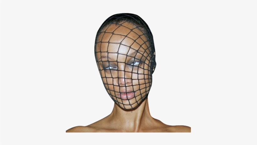 “tyra Banks Fishnet Mask, Tyra Banks French Vogue Face - Tyra Banks Fishnet Mask, transparent png download