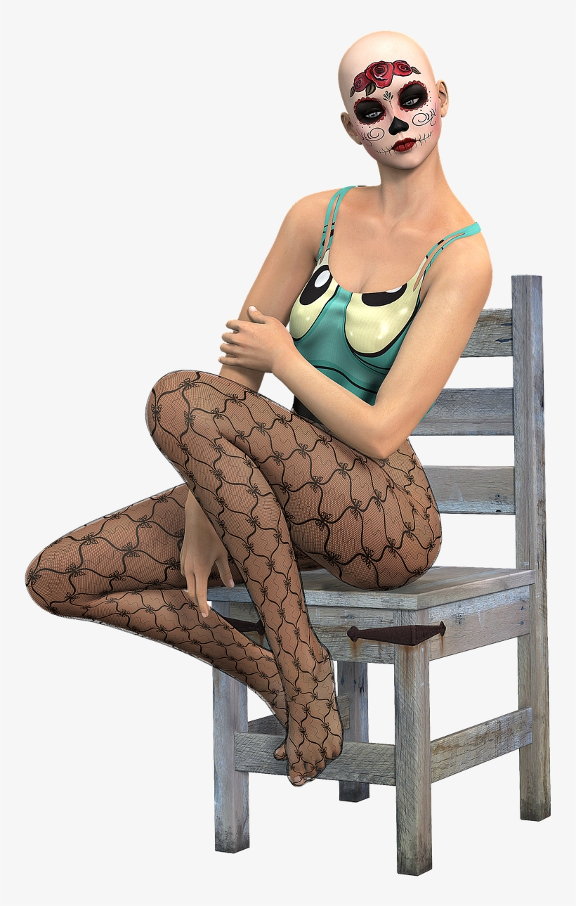 Woman Sitting On Chair, transparent png download