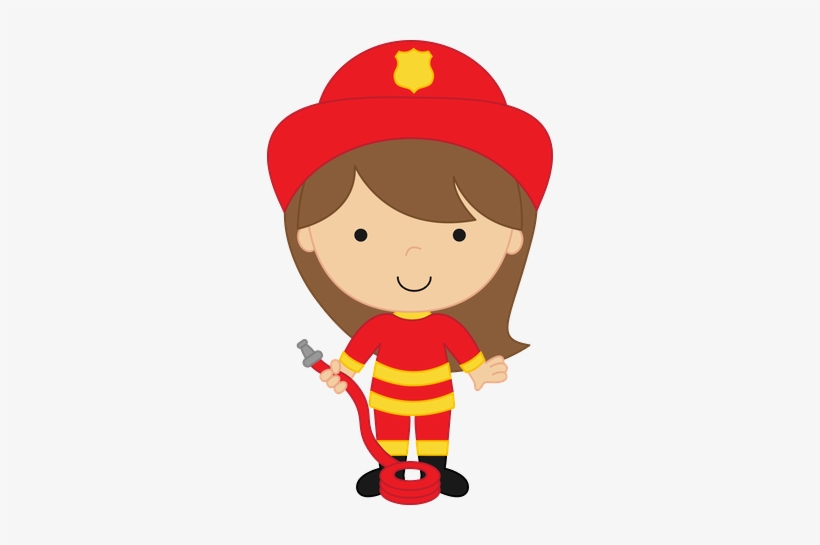 Banner Royalty Free Stock Imagen Relacionada Figuras - Firefighter Girl Clipart, transparent png download