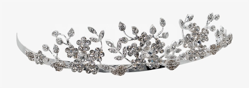 Rhinestone Flower Tiara - Tiara, transparent png download