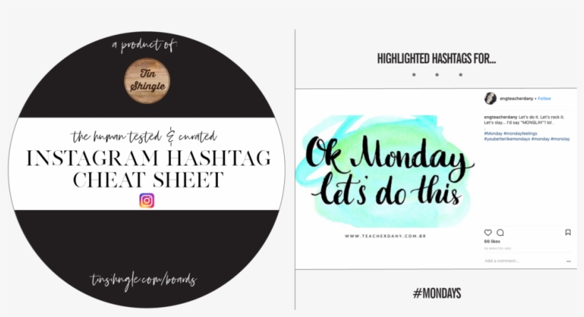 Instagram Hashtag Highlights Mondays - Ok Monday, Let's Do This Tote Bag, Adult Unisex, Blue, transparent png download