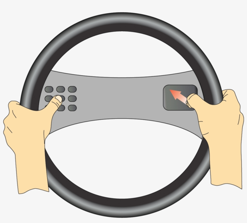 Thumb Gestures With Mode Selection On Steering Wheel - Hands On Steering Wheel Png, transparent png download