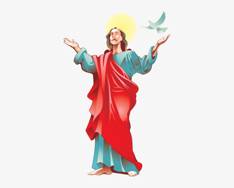 Jesus Christ With Dove Sticker - Jesus, transparent png download