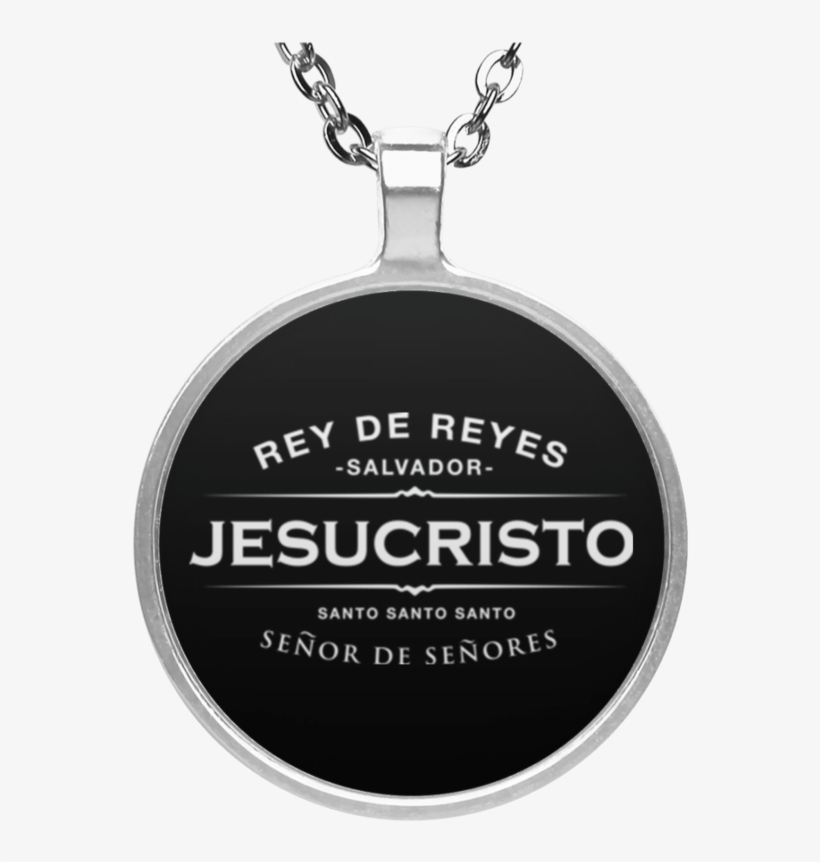 Jesucristo Necklace - Bulldog Christmas Wreath Round Pendant Necklace, transparent png download