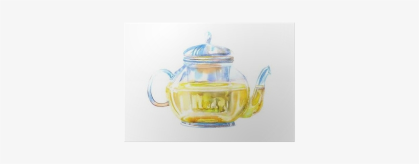 Glass Teapot Of A Green Tea - Tea, transparent png download