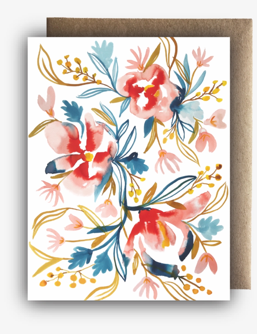 Folk Floral Card Display Photo, transparent png download