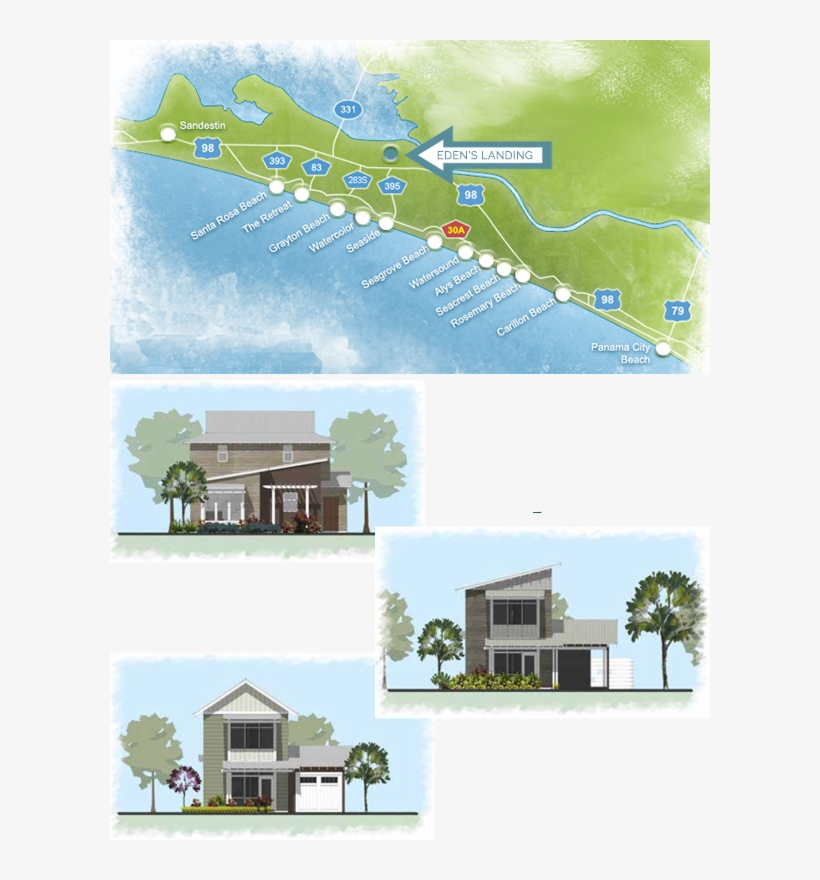 Map Showing Location Of Eden's Landing - Map, transparent png download