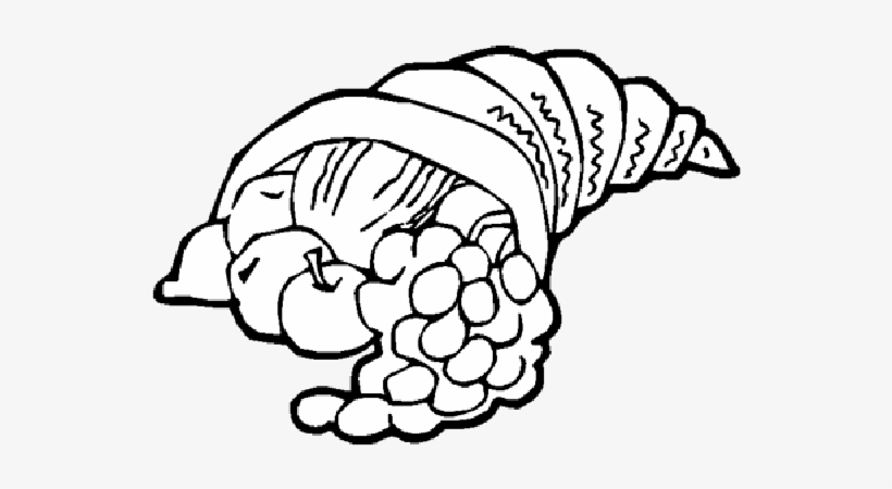 28 Collection Of Cornucopia Drawing - Cornucopia Drawing, transparent png download
