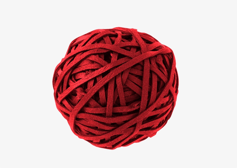 Rubber Band Ball Png Vector Black And White - Red Rubber Band Ball, transparent png download