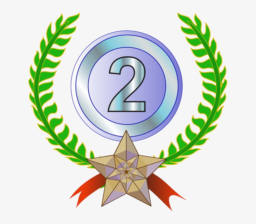 Award, Trophy, Laurel Wreath, Laurels, 2nd, Silver - 2nd Transparent, transparent png download
