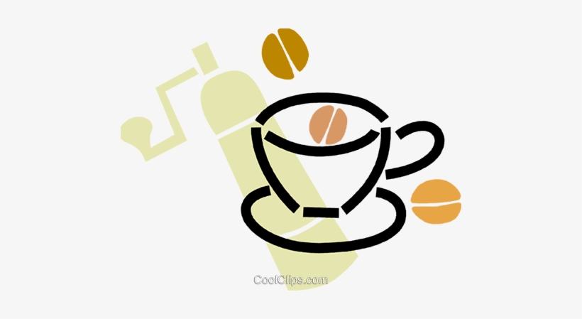 Coffee Grinder With Coffee Beans Royalty Free Vector, transparent png download