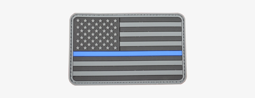 Thin Blue Line Flag Vinyl Patch - Car American Flag Metal Sticker, transparent png download