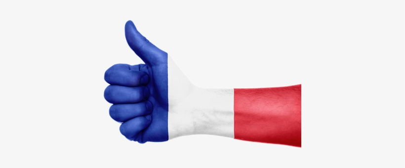 Hand France Flag - Bandera Francia Png, transparent png download