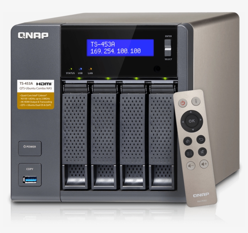 Qnap Ts-453a-4g 24tb 4 X 6tb Wd Red Hdd Nas, transparent png download