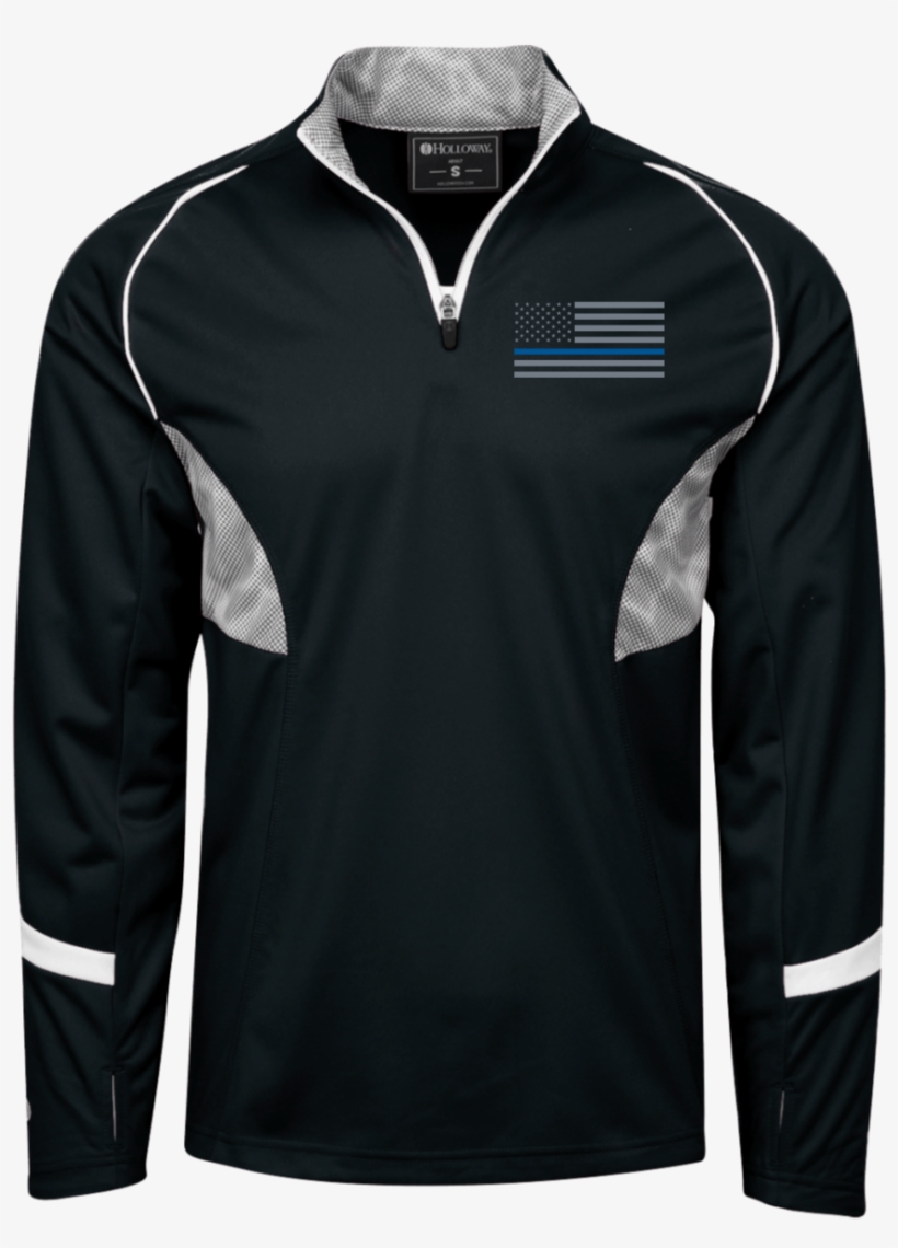 Thin Blue Line Camo Pull Over Jacket - Sweater, transparent png download