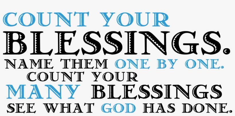 Have A Blessed Christmas Clip Art Clip Black And White - Count Your Blessings Bible Verse, transparent png download