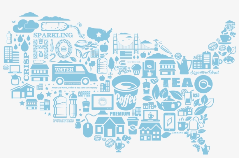 Map Collage By Sparkletts In Southern California, Nevada, - Illustration, transparent png download