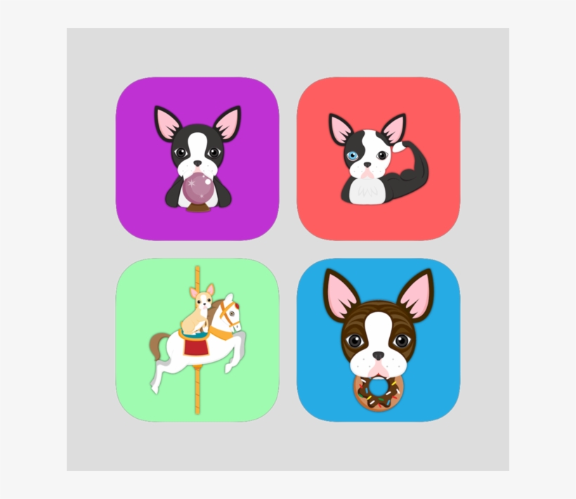 Boston Terrier Emoji Stickers For Imessage On The App - Sticker, transparent png download
