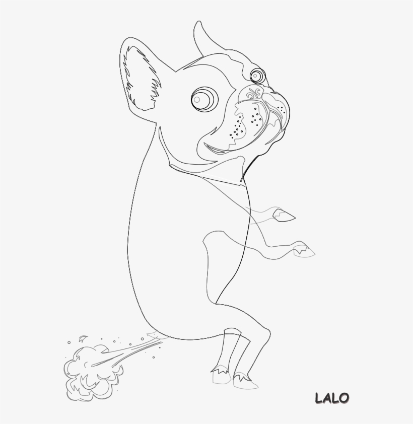 The Dog That Farts Everyday After - Line Art, transparent png download