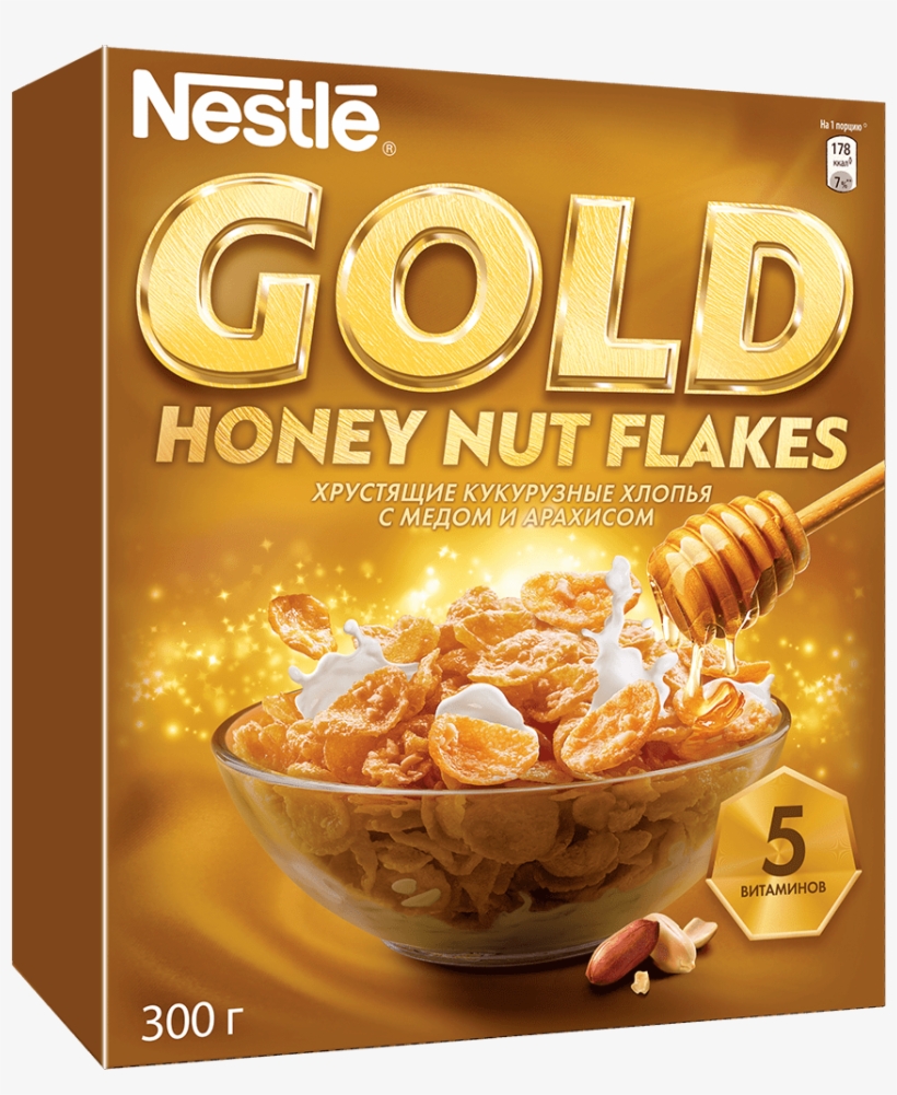 Nestle® Gold® Готовый Завтрак Honey Nut Flakes 300 - Nestle, transparent png download