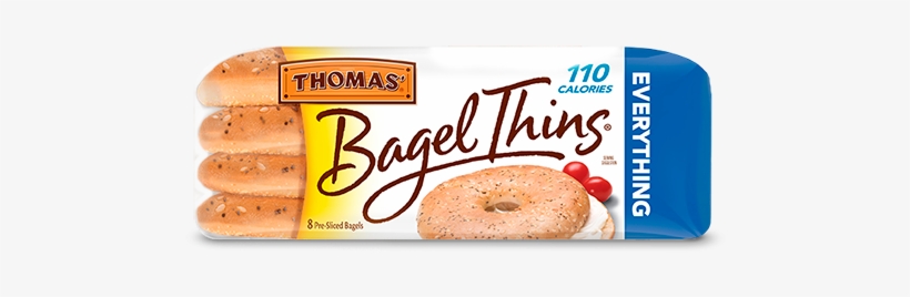 Thomas Everything Bagel Thins Bagels Product - Thomas Everything Bagel Thins, transparent png download