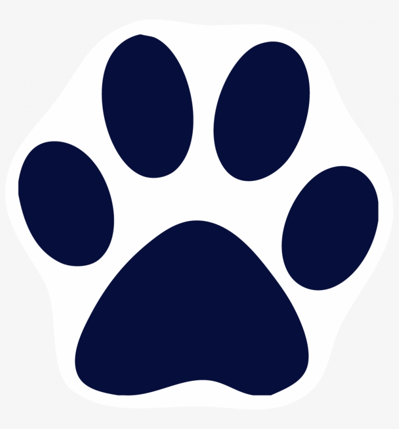 Custom Cat Paw Car Magnets - Navy Blue Dog Paw, transparent png download