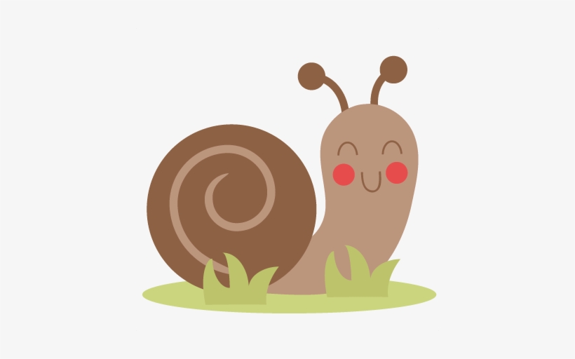 Happy Snail Svg Cutting File For Scrapbooking Snail - Snail Cute Clipart Png, transparent png download