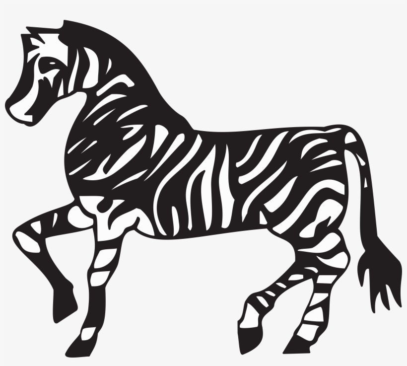Big Image - Zebra Black And White Png, transparent png download
