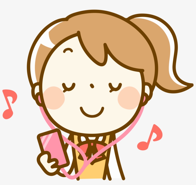 Woman Listening To Music - Free Clipart Listening To Music Transparent