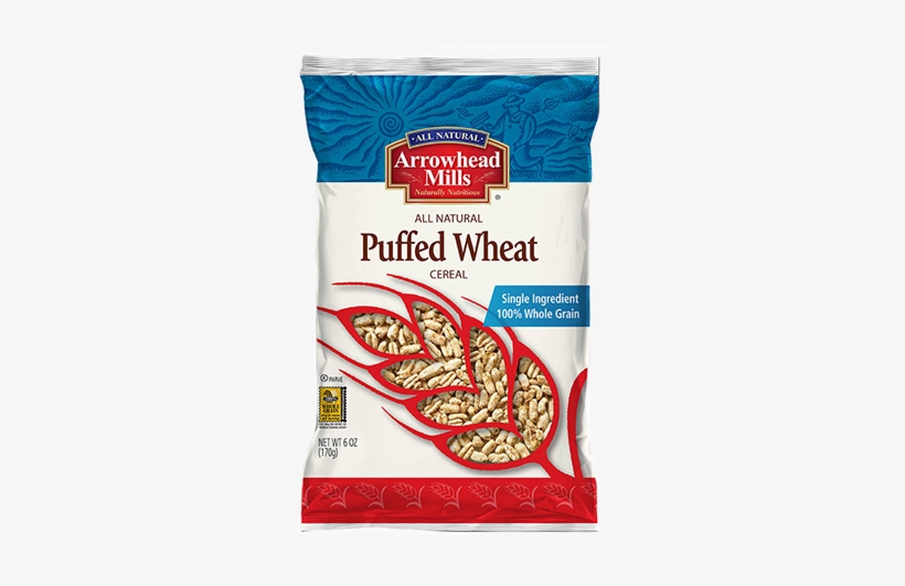 Puffed Wheat Cereal - Arrowhead Mills Puffed Wheat Cereal, transparent png download