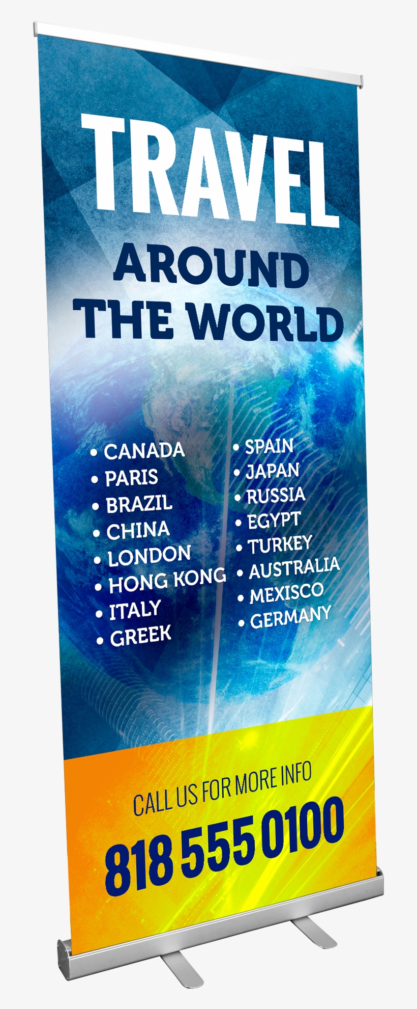33"x81" Aluminum Retractable Banner With Printed Graphics - Banner, transparent png download
