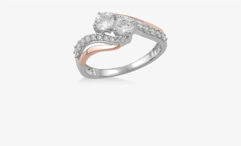 Eclectic - Two Souls, One Love Diamond Two-stone Anniversary Ring, transparent png download