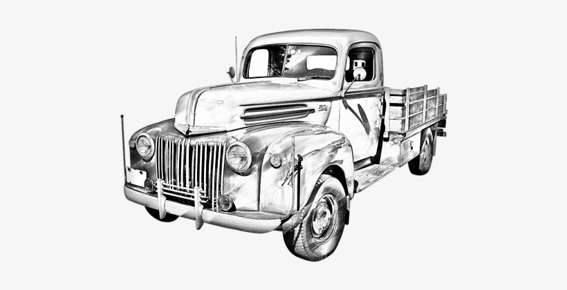 Old Flat Bed Ford Work Truck Illustration T Shirt For - Studebaker M Series Truck, transparent png download