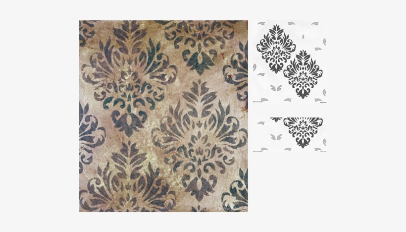 Wallovers English Damask Stencil - Wallovers, transparent png download