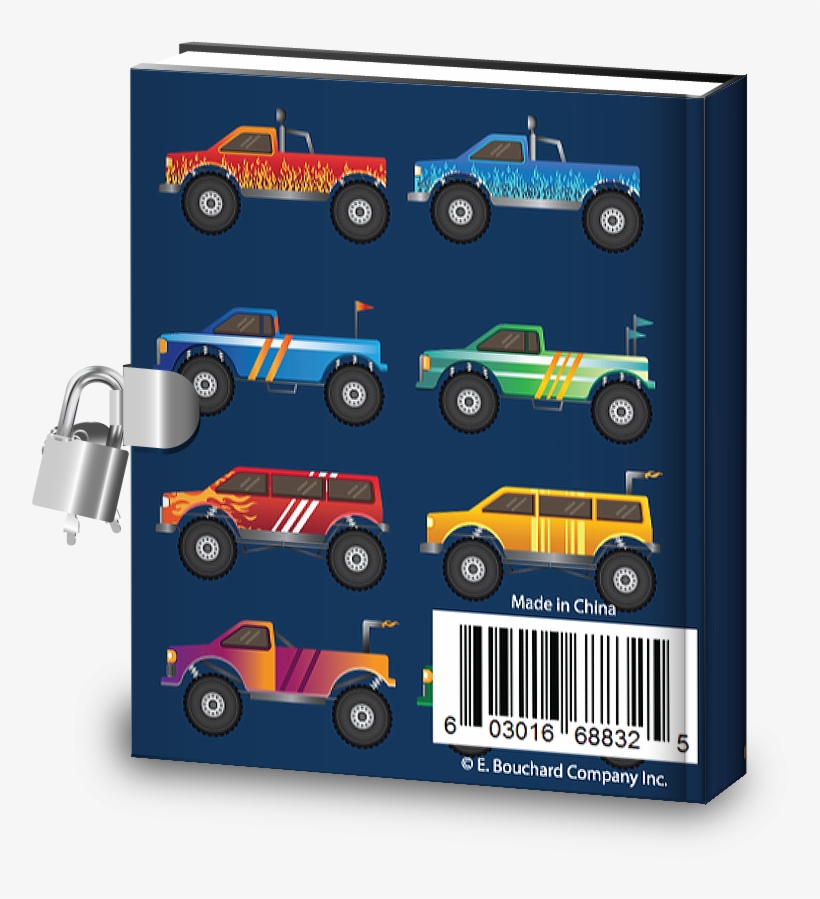 Monster Truck Kids Diary With Lock - Off-road Vehicle, transparent png download