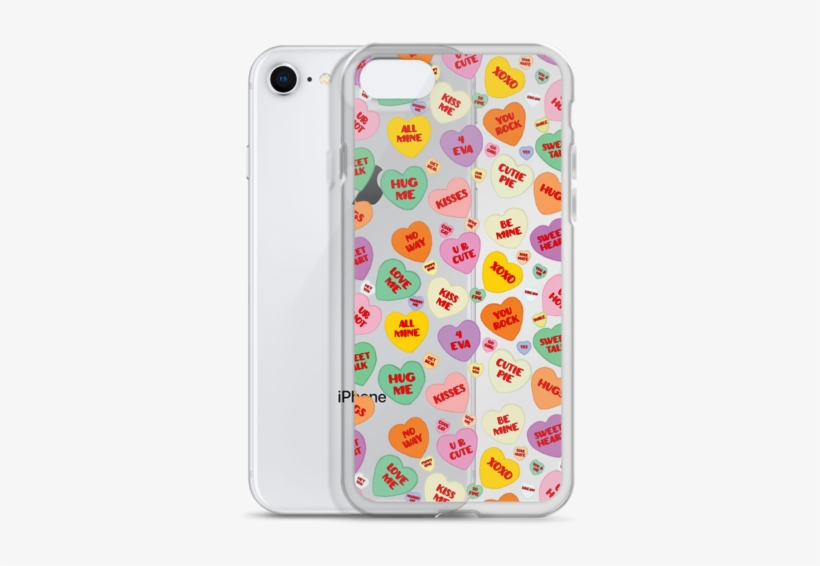 Candy Hearts Iphone Case - Mobile Phone Case, transparent png download