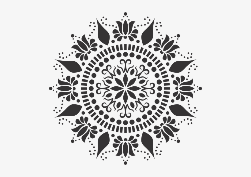 Mandala Stencil 1 Painted Effect - Mandala Stencil, transparent png download