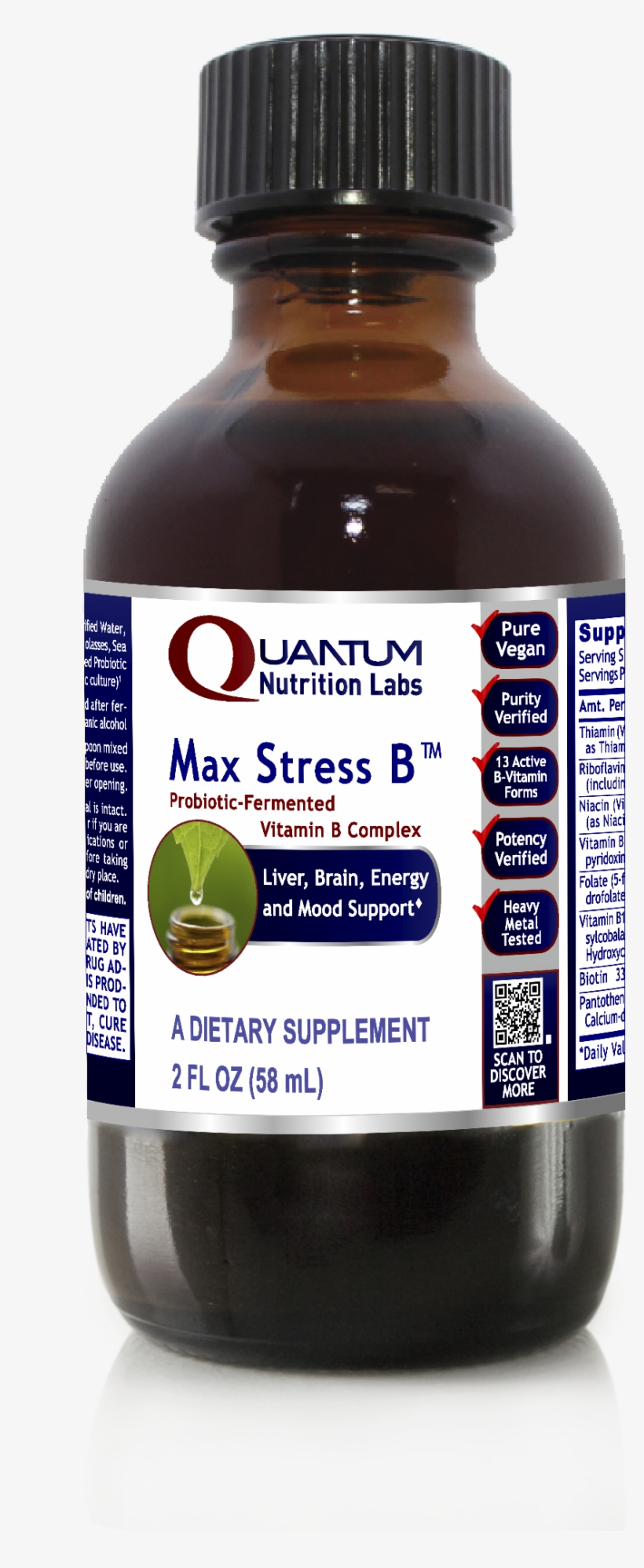 Max Stressb, Quantum 2oz Liquid - Premier Research Labs Max B-nd Tm, 2 Fl Oz, Vegan Product, transparent png download