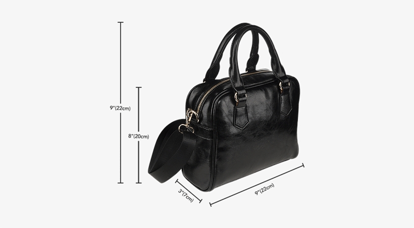 Black White Mandala Shoulder Handbag - Skull Art - Premium Vegan Leather Handbags, transparent png download