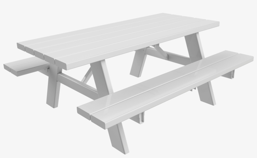 High Quality Vinyl Tables - White Picnic Table Png, transparent png download