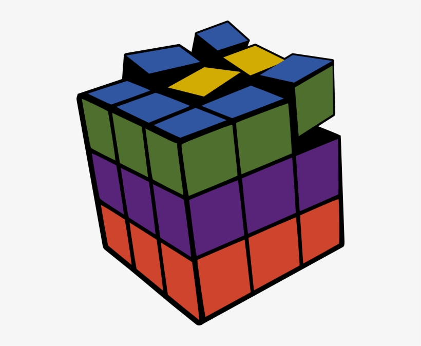 Original Png Clip Art File Rubiks Cube 3d Colored Svg, transparent png download