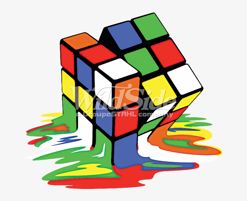 Melting Rubik's Cube - Rubik's Cube Melting, transparent png download