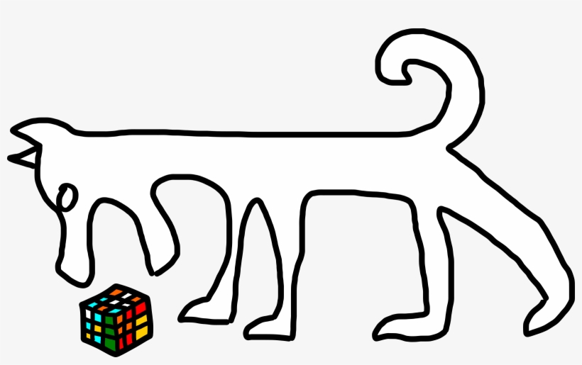 This Free Icons Png Design Of Dog And Rubik's Cube, transparent png download