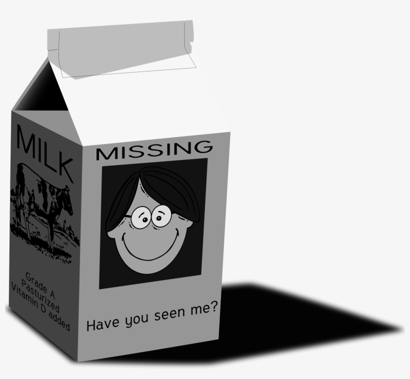 Clipart - Milk Carton - Missing Milk Clip Art, transparent png download