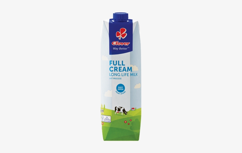 Clover Long Life Full Cream Milk - Clover Low Fat Milk, transparent png download