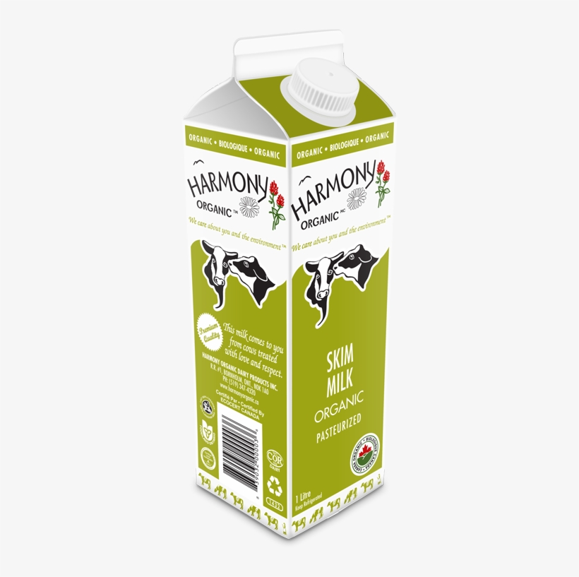 Organic Skim Milk One Litre Carton - One Carton Of Milk, transparent png download