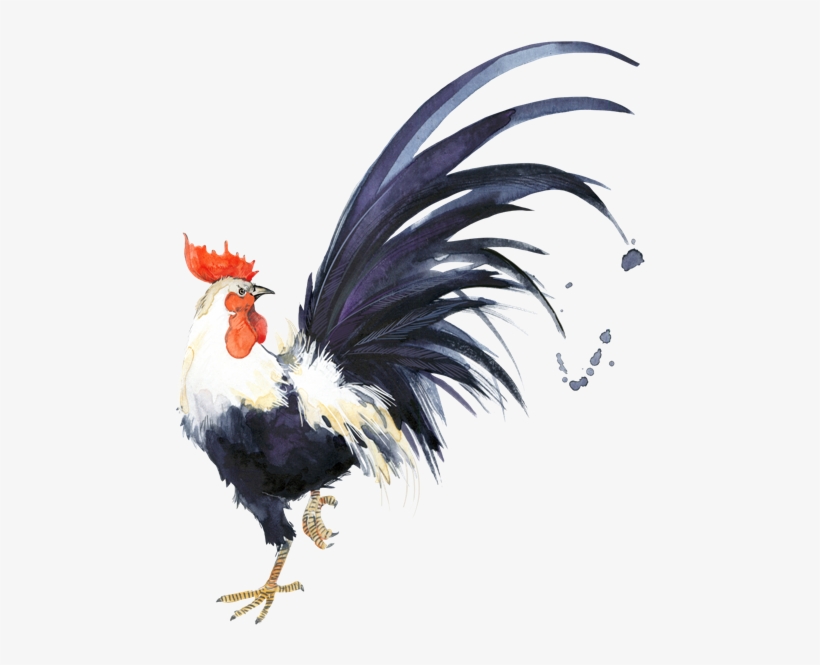 2017 Feng Shui - Rooster Chinese Painting, transparent png download