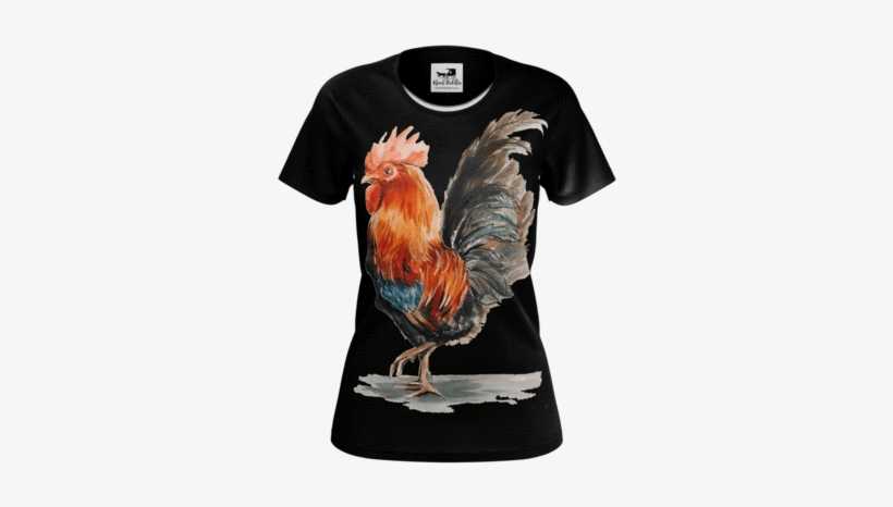 Traditional Rooster Women's T-shirt - Art, transparent png download