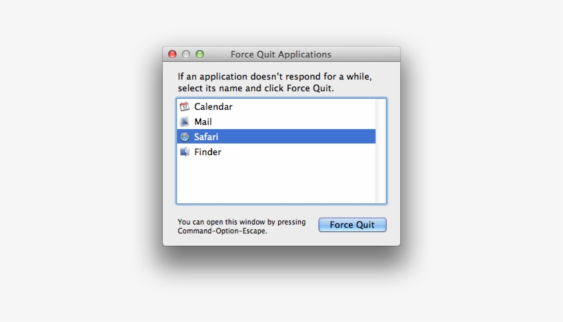 Force Quit Safari - Force Quit Mac, transparent png download