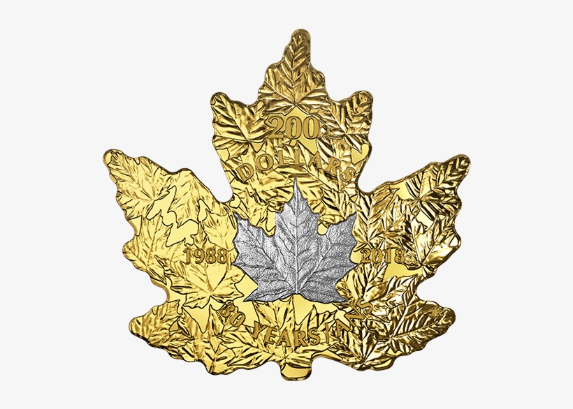 Pure Gold Platinum-plated Coin - Canadian Platinum Maple Leaf, transparent png download
